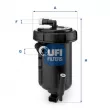 Boîtier, filtre à carburant UFI [55.147.00]