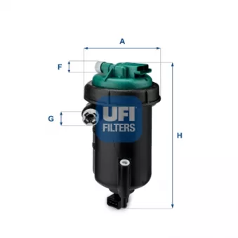 Boîtier, filtre à carburant UFI OEM 1368127080