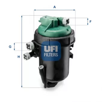 Filtre à carburant UFI OEM 853/20-KF-PCS-MS