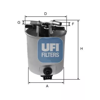 Filtre à carburant UFI OEM KL 404/25