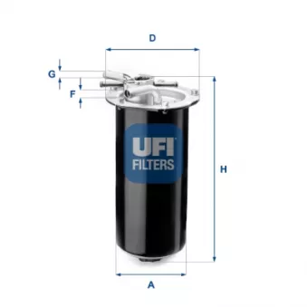 Filtre à carburant UFI 55.411.01 pour RENAULT TRUCKS MAXITY 150,45 - 150cv