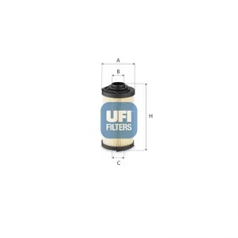 Filtre, système hydraulique de travail UFI 83.046.00