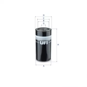 UFI 86.010.00 - Filtre, système hydraulique de travail
