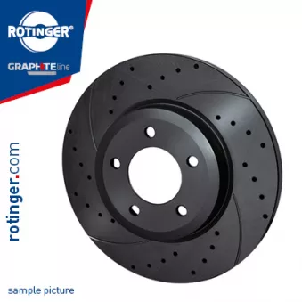 ROTINGER RT 1001-GL T5 - Jeu de 2 disques de frein avant