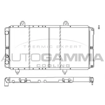 Radiateur, refroidissement du moteur AUTOGAMMA 100026