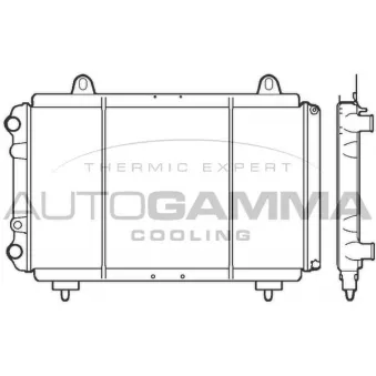 Radiateur, refroidissement du moteur AUTOGAMMA 100035