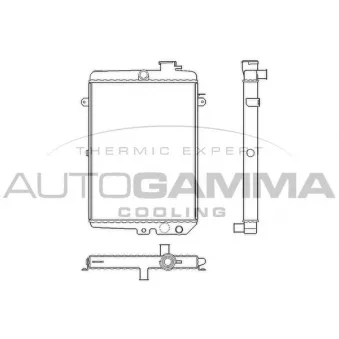 AUTOGAMMA 100038 - Radiateur, refroidissement du moteur