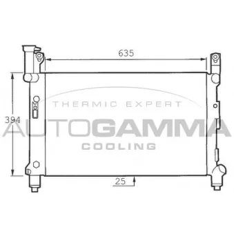 Radiateur, refroidissement du moteur AUTOGAMMA 100142