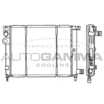 Radiateur, refroidissement du moteur AUTOGAMMA OEM 21081301012