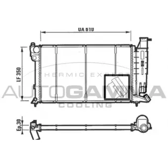 Radiateur, refroidissement du moteur AUTOGAMMA OEM 1301TJ