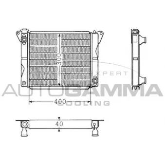 Radiateur, refroidissement du moteur AUTOGAMMA [100237]
