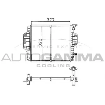 AUTOGAMMA 100243 - Radiateur, refroidissement du moteur