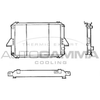 Radiateur, refroidissement du moteur AUTOGAMMA [100245]