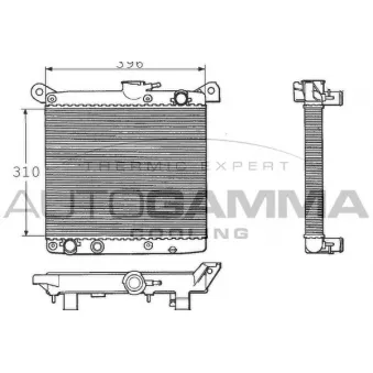 Radiateur, refroidissement du moteur AUTOGAMMA 100249