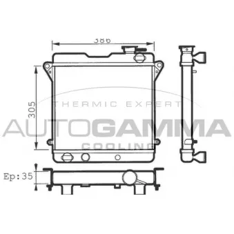 AUTOGAMMA 100250 - Radiateur, refroidissement du moteur