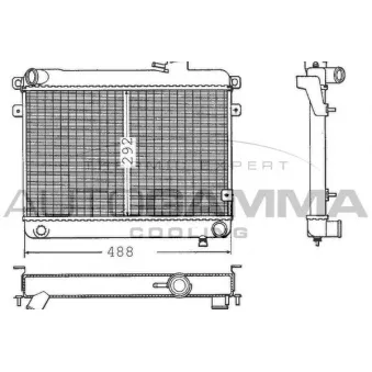 Radiateur, refroidissement du moteur AUTOGAMMA 100252