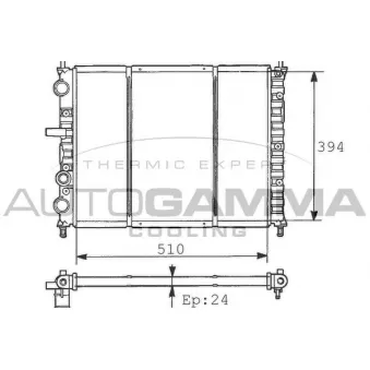 AUTOGAMMA 100261 - Radiateur, refroidissement du moteur