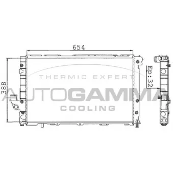 AUTOGAMMA 100283 - Radiateur, refroidissement du moteur