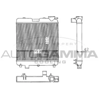 Radiateur, refroidissement du moteur AUTOGAMMA 100289