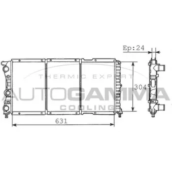 Radiateur, refroidissement du moteur AUTOGAMMA OEM 71736188