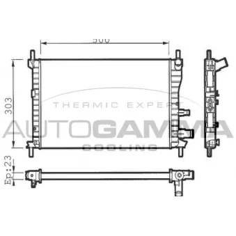 Radiateur, refroidissement du moteur AUTOGAMMA 100356