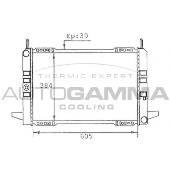 AUTOGAMMA 100363 - Radiateur, refroidissement du moteur