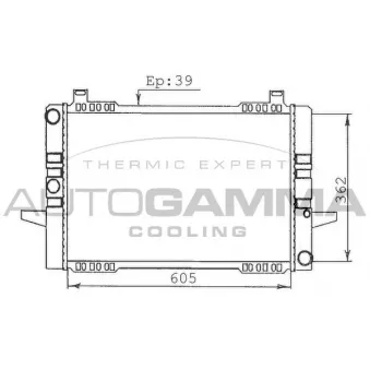 Radiateur, refroidissement du moteur AUTOGAMMA 100378