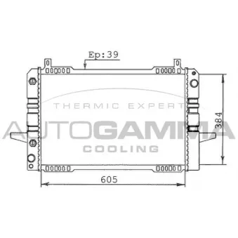 Radiateur, refroidissement du moteur AUTOGAMMA [100382]