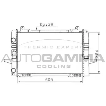Radiateur, refroidissement du moteur AUTOGAMMA 100384