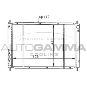 AUTOGAMMA 100425 - Radiateur, refroidissement du moteur