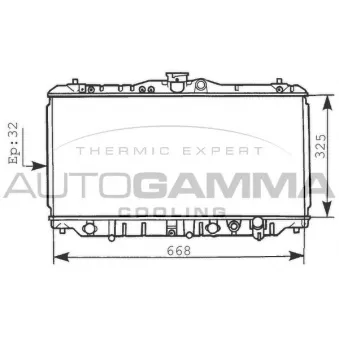 Radiateur, refroidissement du moteur AUTOGAMMA 100434