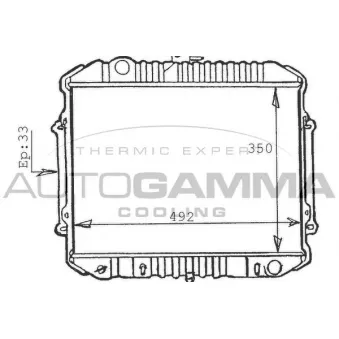 AUTOGAMMA 100564 - Radiateur, refroidissement du moteur