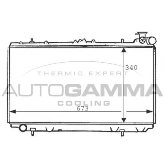 AUTOGAMMA 100634 - Radiateur, refroidissement du moteur