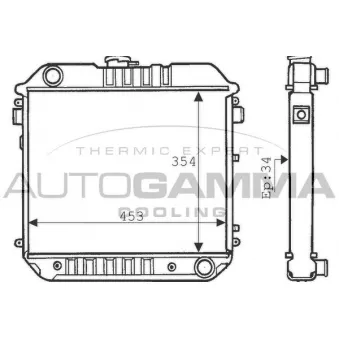 Radiateur, refroidissement du moteur AUTOGAMMA 100658