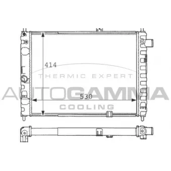 Radiateur, refroidissement du moteur AUTOGAMMA OEM 90128774