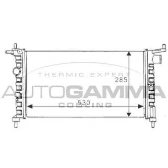 Radiateur, refroidissement du moteur AUTOGAMMA OEM 90410047