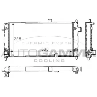 Radiateur, refroidissement du moteur AUTOGAMMA 100705
