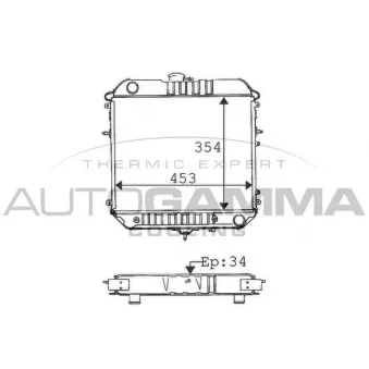 AUTOGAMMA 100722 - Radiateur, refroidissement du moteur