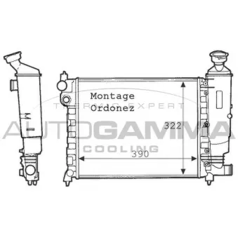Radiateur, refroidissement du moteur AUTOGAMMA OEM 1301C6
