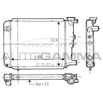 AUTOGAMMA 100751 - Radiateur, refroidissement du moteur