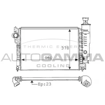 Radiateur, refroidissement du moteur AUTOGAMMA 100770