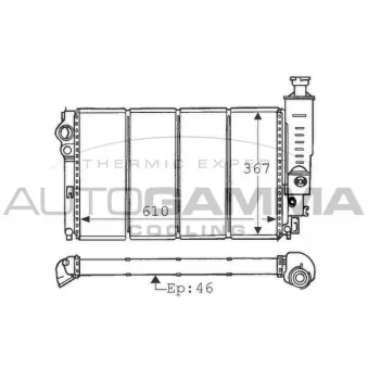 Radiateur, refroidissement du moteur AUTOGAMMA OEM 1301G2