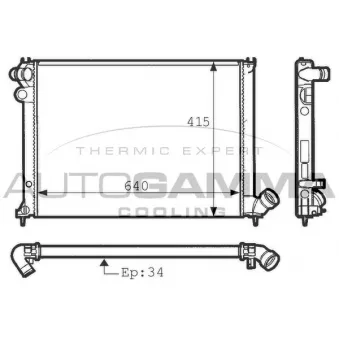 AUTOGAMMA 100779 - Radiateur, refroidissement du moteur