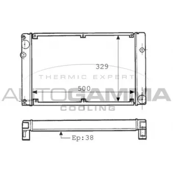 Radiateur, refroidissement du moteur AUTOGAMMA 100817