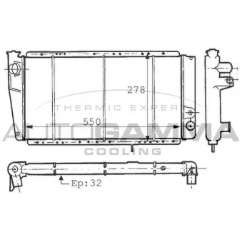 AUTOGAMMA 100824 - Radiateur, refroidissement du moteur