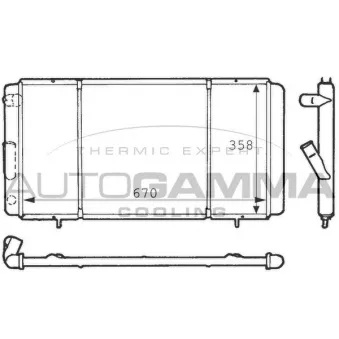 Radiateur, refroidissement du moteur AUTOGAMMA 100863
