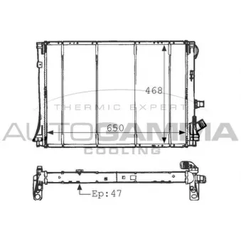 AUTOGAMMA 100892 - Radiateur, refroidissement du moteur