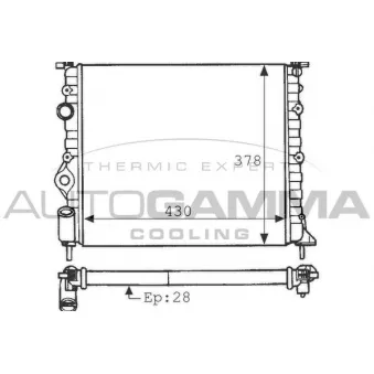 Radiateur, refroidissement du moteur AUTOGAMMA 100902