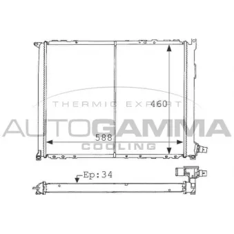 Radiateur, refroidissement du moteur AUTOGAMMA OEM 7701035721