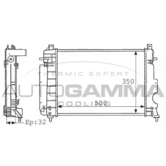Radiateur, refroidissement du moteur AUTOGAMMA OEM 4288339